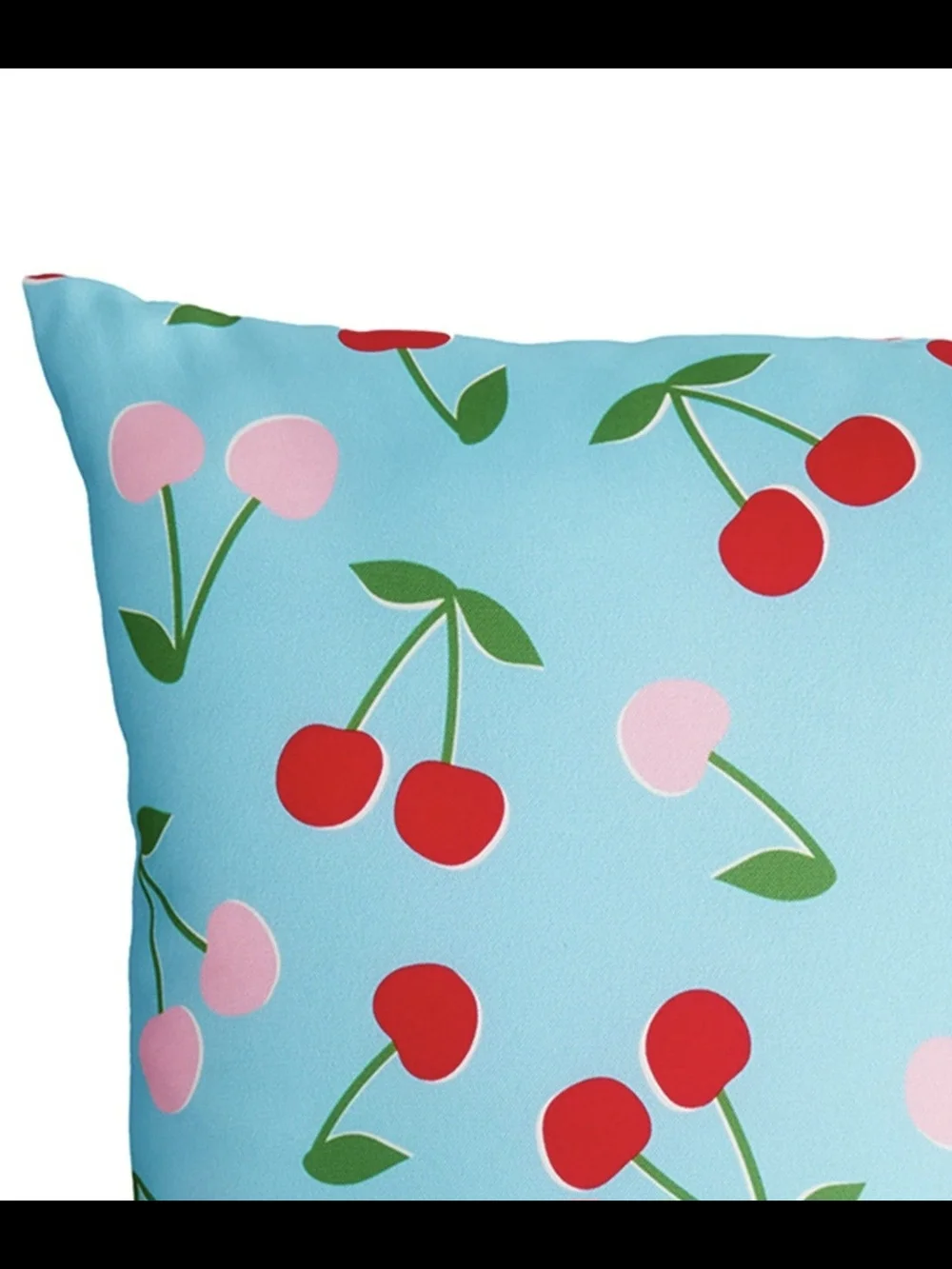 NWT Oh Joy! Cherry Print Outdoor Throw Pillow in Sky Blue Size 16